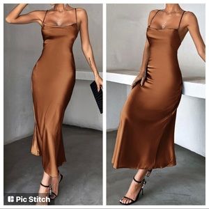 SHEIN | Solid Tie Backless Cami Dress